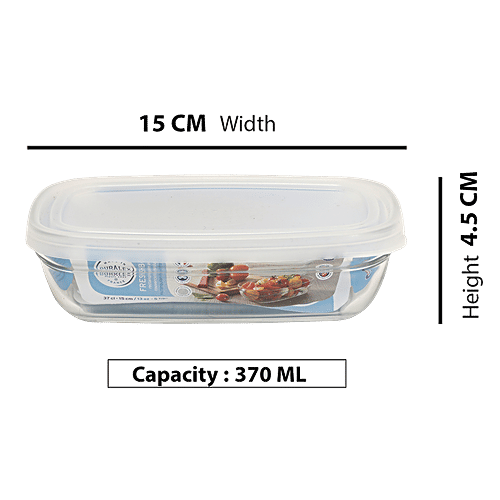 Buy Duralex Freshbox Clear Rectangular With Frosted Lid, Dishwasher
