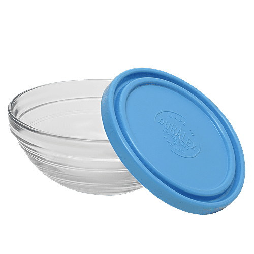 Buy Duralex Freshbox Round With Blue Lid, Dishwasher, Microwave Safe, 9064AM/2 Online at Best