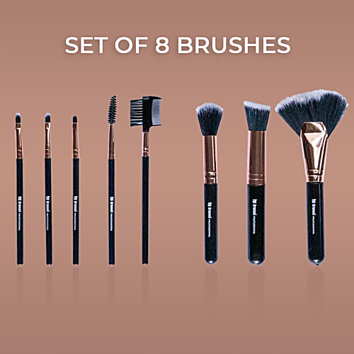 Bronson professional Makeup Brush Set - For Smooth Application, 8 pcs