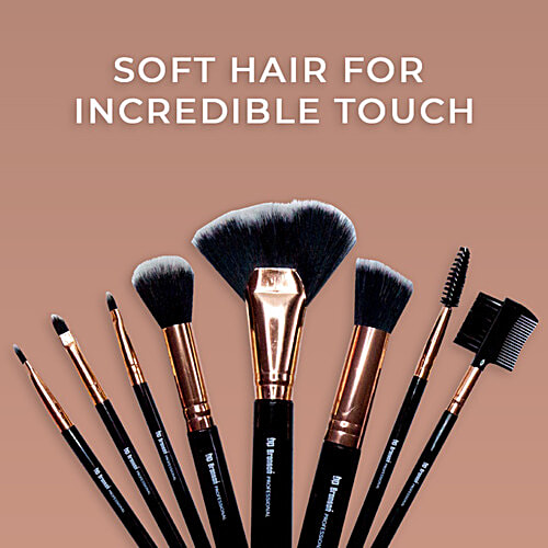 Bronson professional Makeup Brush Set - For Smooth Application, 8 pcs