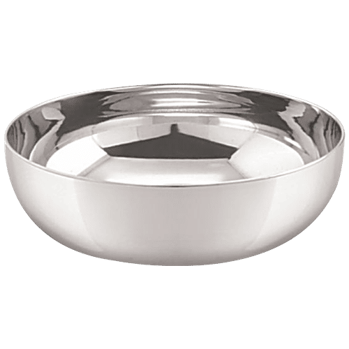 Neelam Stainless Steel J.K. Halwa/Pudding Plate/Bowl - Durable, Size No. 5, 18 g PRM, 150 ml  