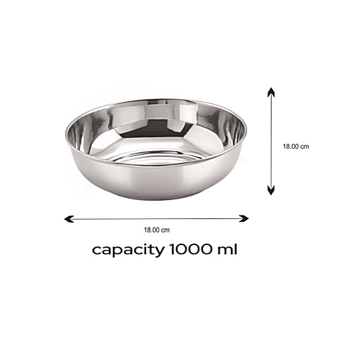 Neelam Stainless Steel Rasmalai Bowl/Vati/Katori - Durable, Size No.11, 22 g PRM, 1 L  