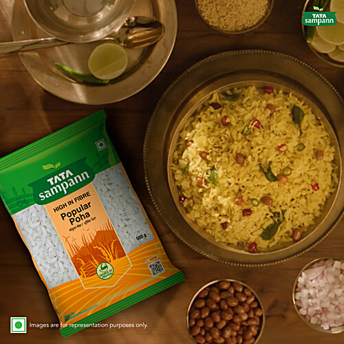 Tata Sampann Popular Poha, 500 g  High in Fibre