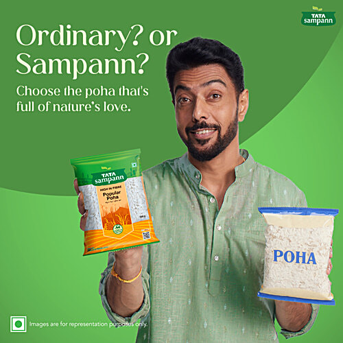 Tata Sampann Popular Poha, 500 g  High in Fibre