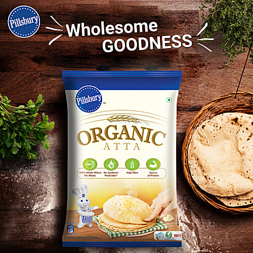 Buy Pillsbury Organic Atta 100 Whole Wheat Flour, Fibre Rich, Makes