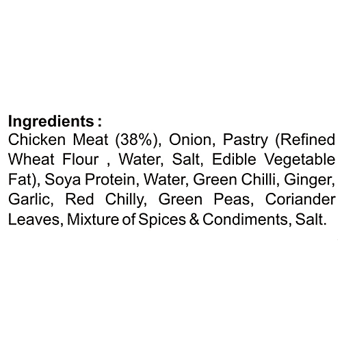 Danish Chicken Samosa - Halal Product, No Added Colours, Ready To Cook, 200 g (10 pcs)