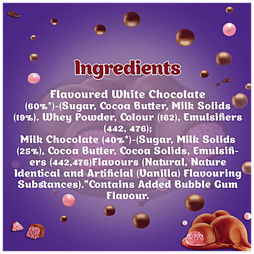 Cadbury Dairy Milk Silk Dairy Milk Silk - Bubbly, Bubblegum, Chocolate Bar With Flavoured Centre, 50 g  