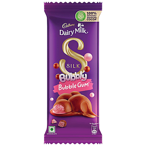 Buy Cadbury Dairy Milk Silk Dairy Milk Silk Bubbly, Bubblegum, Chocolate Bar With Flavoured
