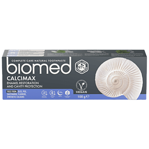 Biomed Calcimax Toothpaste - Enamel Restoration & Cavity Protection, Complete Care, Natural, 100 g