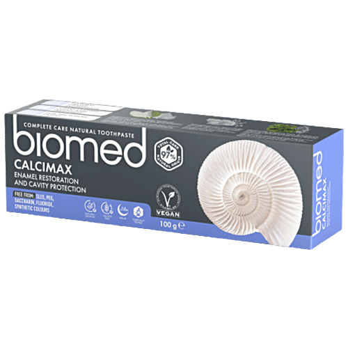 Biomed Calcimax Toothpaste - Enamel Restoration & Cavity Protection, Complete Care, Natural, 100 g