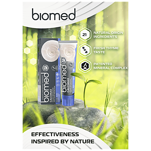 Biomed Calcimax Toothpaste - Enamel Restoration & Cavity Protection, Complete Care, Natural, 100 g