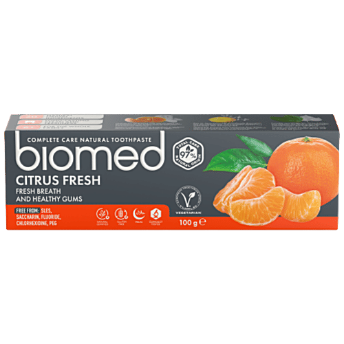 Biomed Toothpaste - Citrus Fresh, Fresh Breath & Healthy Gums, Complete Care, Natural, 100 g