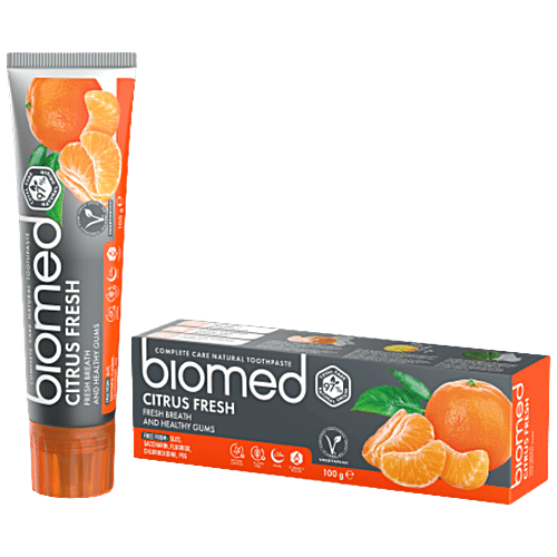 Biomed Toothpaste - Citrus Fresh, Fresh Breath & Healthy Gums, Complete Care, Natural, 100 g