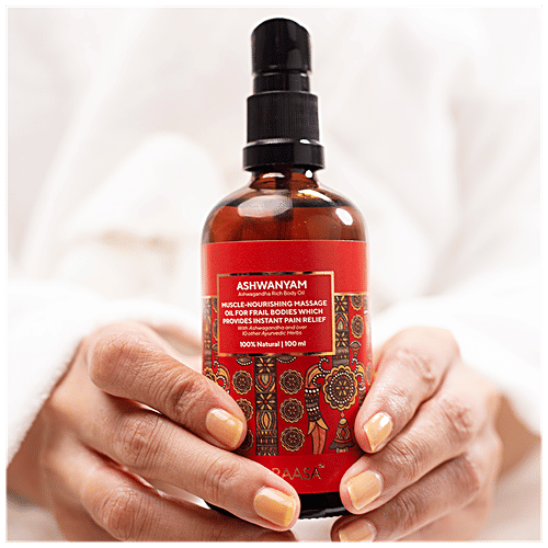 Varaasa Ashwanyam Body Oil - Ashwagandha Rich, Used For Massaging, 100 ml  