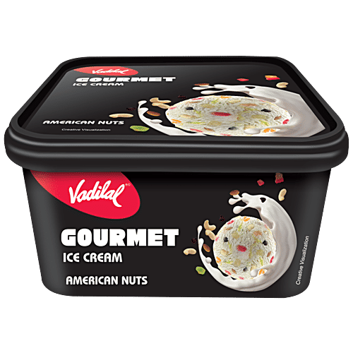 Vadilal Gourmet Ice Cream - American Nuts, Creamy Dessert, 1 L Tub 