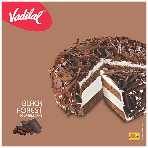 Buy VADILAL Ice Cream Cake Black Forest, 100 Eggless Dessert Online