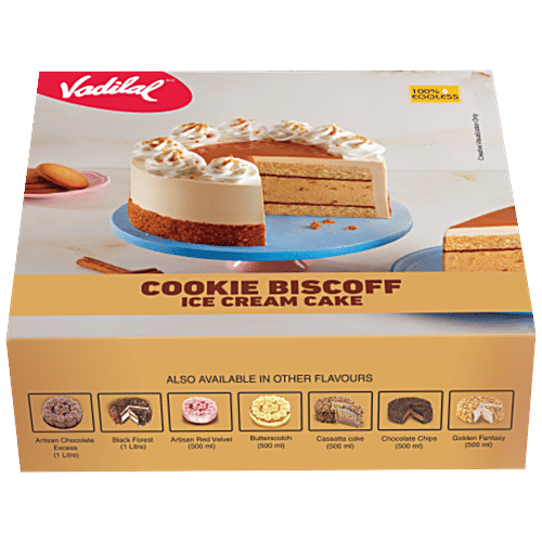 Buy VADILAL Ice Cream Cake Cookie Biscoff, 100 Eggless Dessert