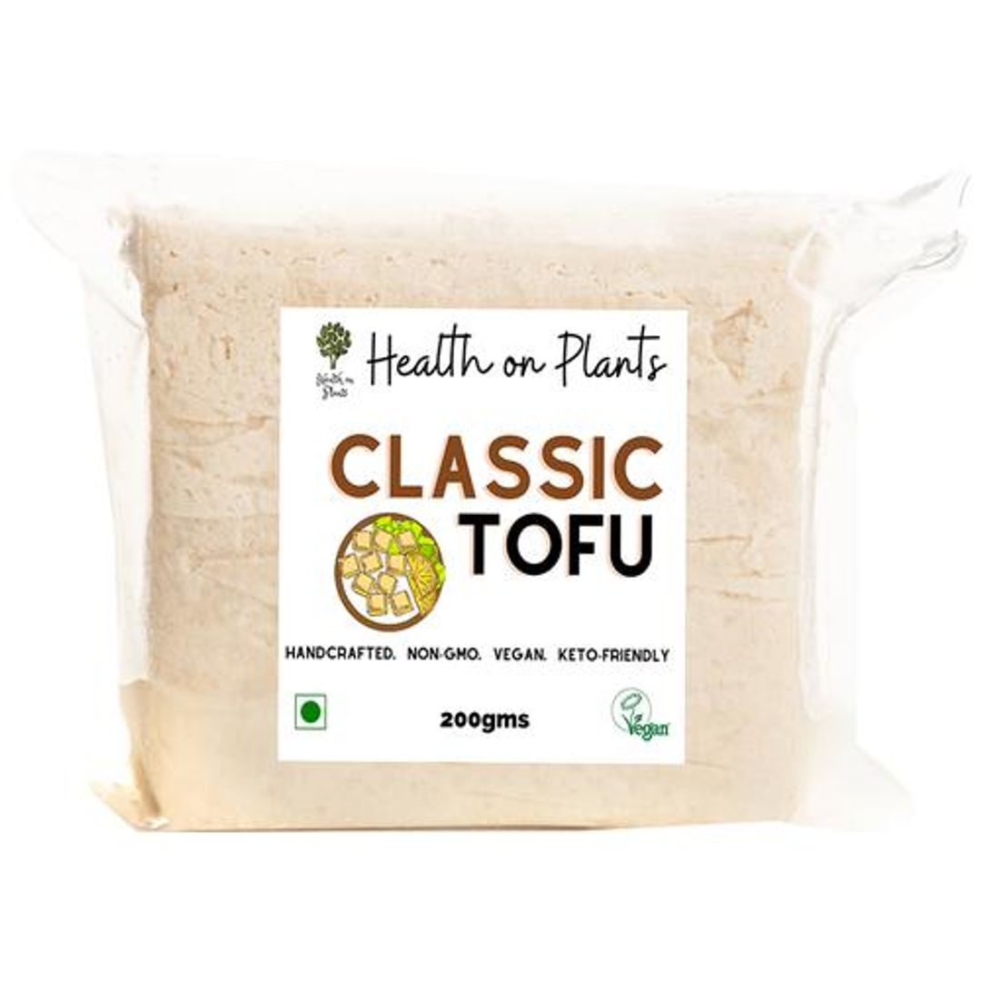 Health on Plants Classic Tofu - Handcrafted, Non GMO, Vegan, Keto-friendly, 200 g 