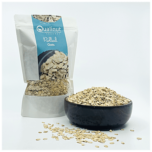 Qualinut Gourmet Rolled Oats - Lower Cholesterol, Rich in Antioxidants, For Gut Health, 500 g Pouch 