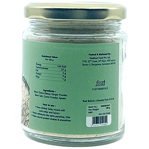 Qualinut Gourmet Sattu Protein Mix - Fibre Rich, 100 g  