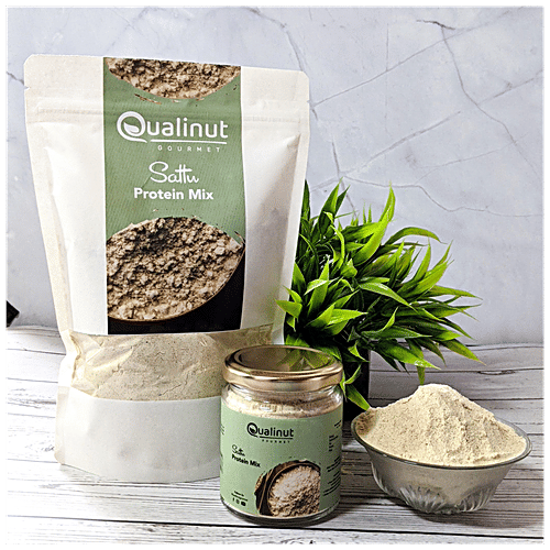 Qualinut Gourmet Sattu Protein Mix - Fibre Rich, 100 g  