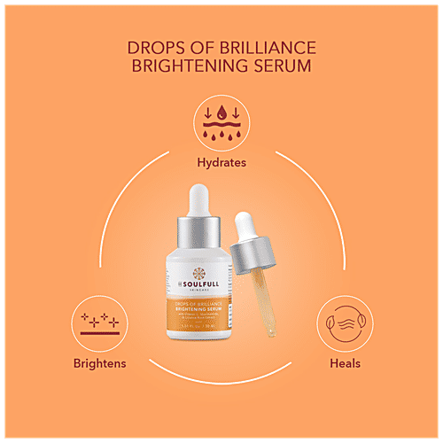 Buy Be Soulfull Brightening Serum With Vitamin C, Niacinamide & Licorice Root Extract, For