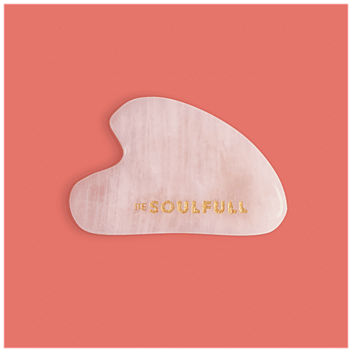 Be Soulfull Gua Sha Natural Rose Quartz Face Massaging Stone - For Skin Toning, 155 g  