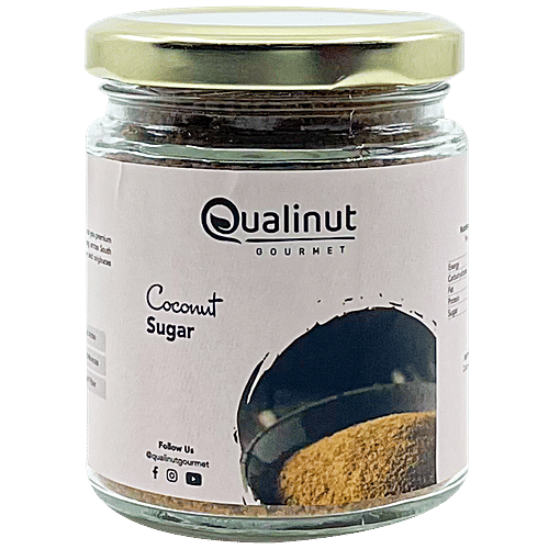 Qualinut Gourmet Coconut Sugar - Low Glycemic Index, Mineral Rich, 125 g Pouch
