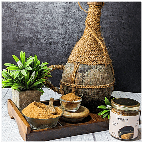 Qualinut Gourmet Coconut Sugar - Low Glycemic Index, Mineral Rich, 125 g Pouch