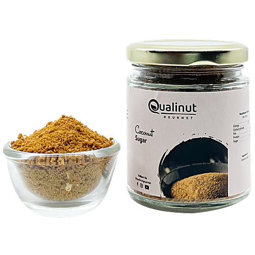 Qualinut Gourmet Coconut Sugar - Low Glycemic Index, Mineral Rich, 125 g Pouch