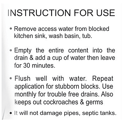 Buy Prestine Drain Cleaner Heavy Duty, Cleans Grease, Melts Hair