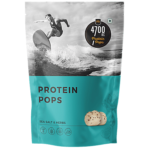 4700BC Protein Pops - Salt & Herbs, Foxnuts/Makhana, Gluten Free, Healthy Snack, 40 g Pouch 
