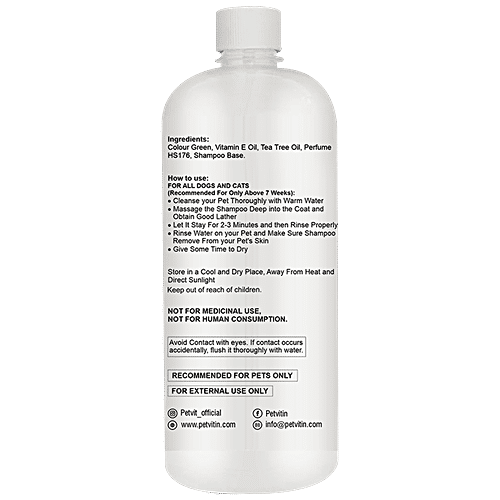 Buy Petvit AntiTick & Flea Shampoo Natural Oil, Vitamin E, Tea Tree