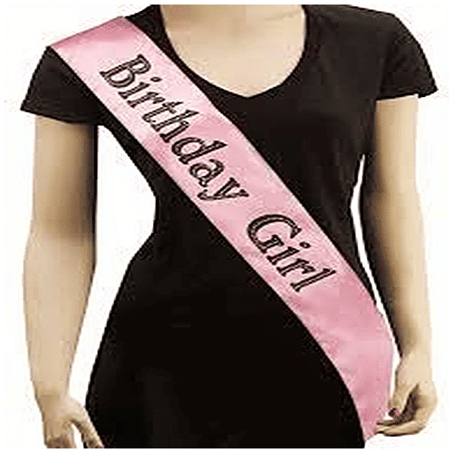 Creative Space Birthday Girl Sash Ribbon - Party Prop, 1 pc  