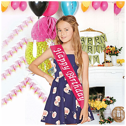 Creative Space Birthday Girl Sash Ribbon - Party Prop, 1 pc  