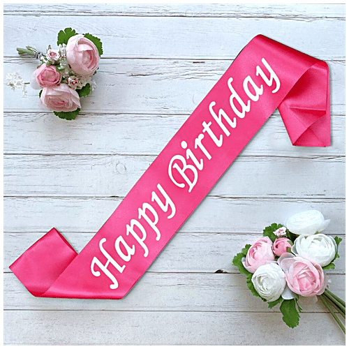 Creative Space Birthday Girl Sash Ribbon - Party Prop, 1 pc  