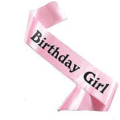 Creative Space Birthday Girl Sash Ribbon - Party Prop, 1 pc  