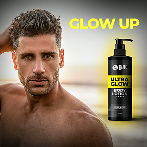 Beardo Ultraglow Body Lotion - Intense Hydration, Moisturises & Repairs Dry Skin, For Men, 250 ml  