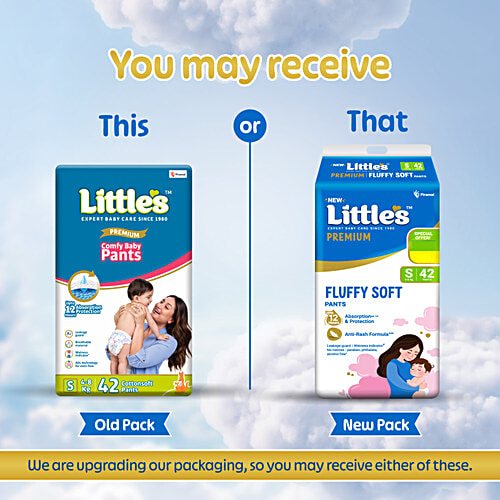 Buy Littles Baby Diaper Pants Premium S, Wetness Indicator & 12 Hours Absorption Online at