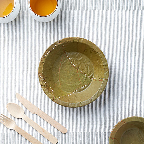 bb home Earth Natural Disposable Bowls - 10.8 cms, Siali Leaf, Round, 25 pcs