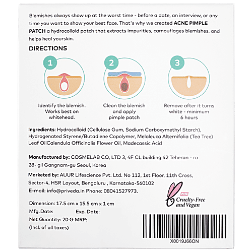 PRIVEDA Spot Clearing Dots - Acne Pimple Patch, Great For Day & Night Use, Drug-free & Non-drying, 57 pcs  