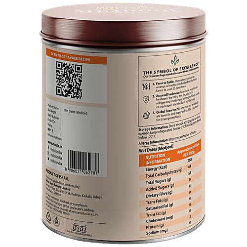 Molsi's Medjool Dates - Fresh, Juicy, Naturally Sweet, From Jordan River Valley, 250 g  