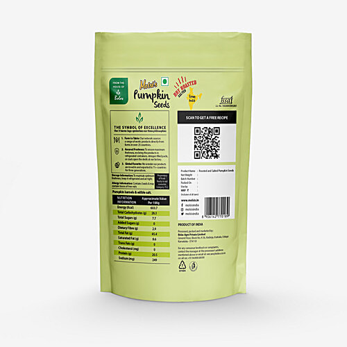 Molsi's Pumpkin Seeds - Dry, Salted & Roasted, Rich In Fiber & Anti-oxidants, Improves Sleep, 200 g  