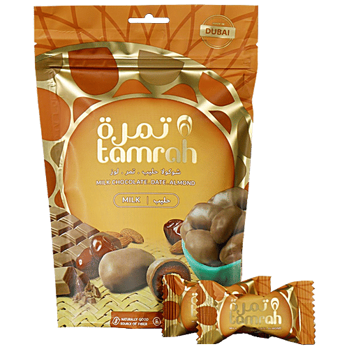 Buy Tamrah Date & Almond With Milk Chocolate Rich In Fibre Online at