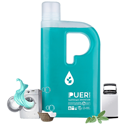 Brand Nourish's Pure Advance Care Liquid Detergent - 2X Active Power Of Bio-Enzymes, Stain Buster, Everlasting Bloom, 1 L Bottle 