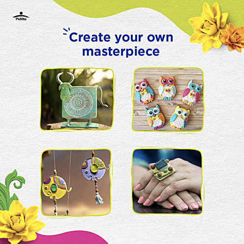 Fevicryl Mould It Clay - Clay Set For Modelling & Sculpting, Quick Air Dry Clay For Art & Craft, 900 g  Create Murals, 3D Art, Sculptures & Home Decor, Gift For Artists, Students, Children