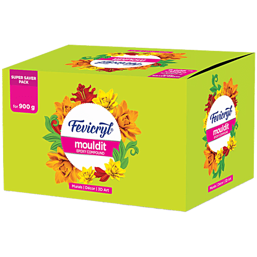 Fevicryl Mould It Clay - Clay Set For Modelling & Sculpting, Quick Air Dry Clay For Art & Craft, 900 g  Create Murals, 3D Art, Sculptures & Home Decor, Gift For Artists, Students, Children