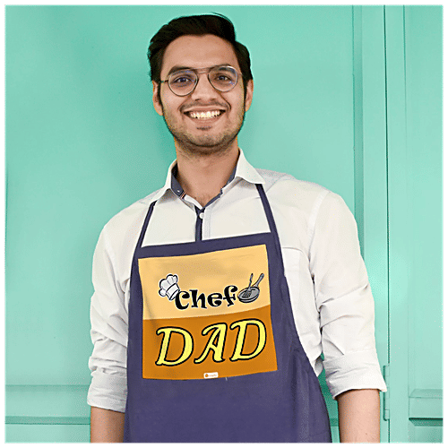 Indigifts Apron - Made With High Quality Cotton, Chef Dad, 170 g  