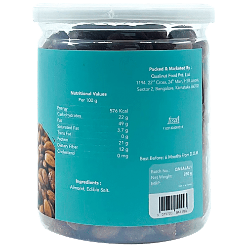 Buy Qualinut Gourmet Roasted Salted Almonds Rich In Protein, Reduces