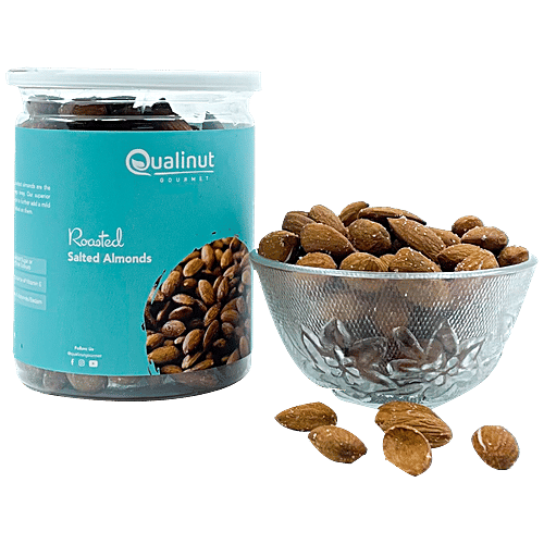 Buy Qualinut Gourmet Roasted Salted Almonds Rich In Protein, Reduces